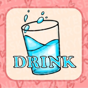 Emote Buvez de l&#39;eau pour Twitch Chat | Émote Twitch | Émote de discorde | Émote YouTube