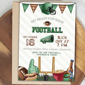 Football Party Invitation | Superbowl Party Invitation | Fall Football Invite | Tailgate Invite | Football Party Invitation Instant Download