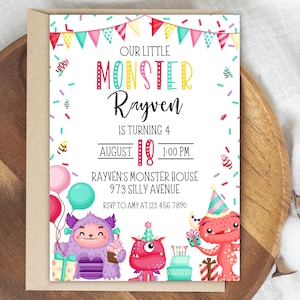Monster Birthday Party | Monster Birthday Invitation | Little Monster Birthday Invitation | Monsters Party Invitation | Any Age Monster