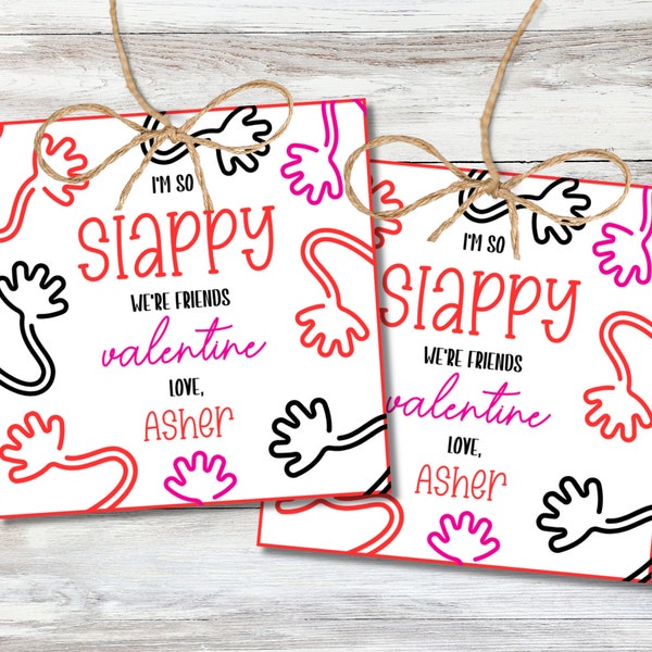 Sticky Hand Valentines | Sticky Hand Valentine Cards | Sticky Hand Valentine Printable | Classroom Valentine Tags | Valentine Gift Tag