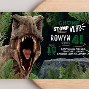 World Dinosaur Park Birthday Invitation | Dinosaur Park Birthday Invitation | Jurassic Invitation | Dinosaur Invitation Birthday