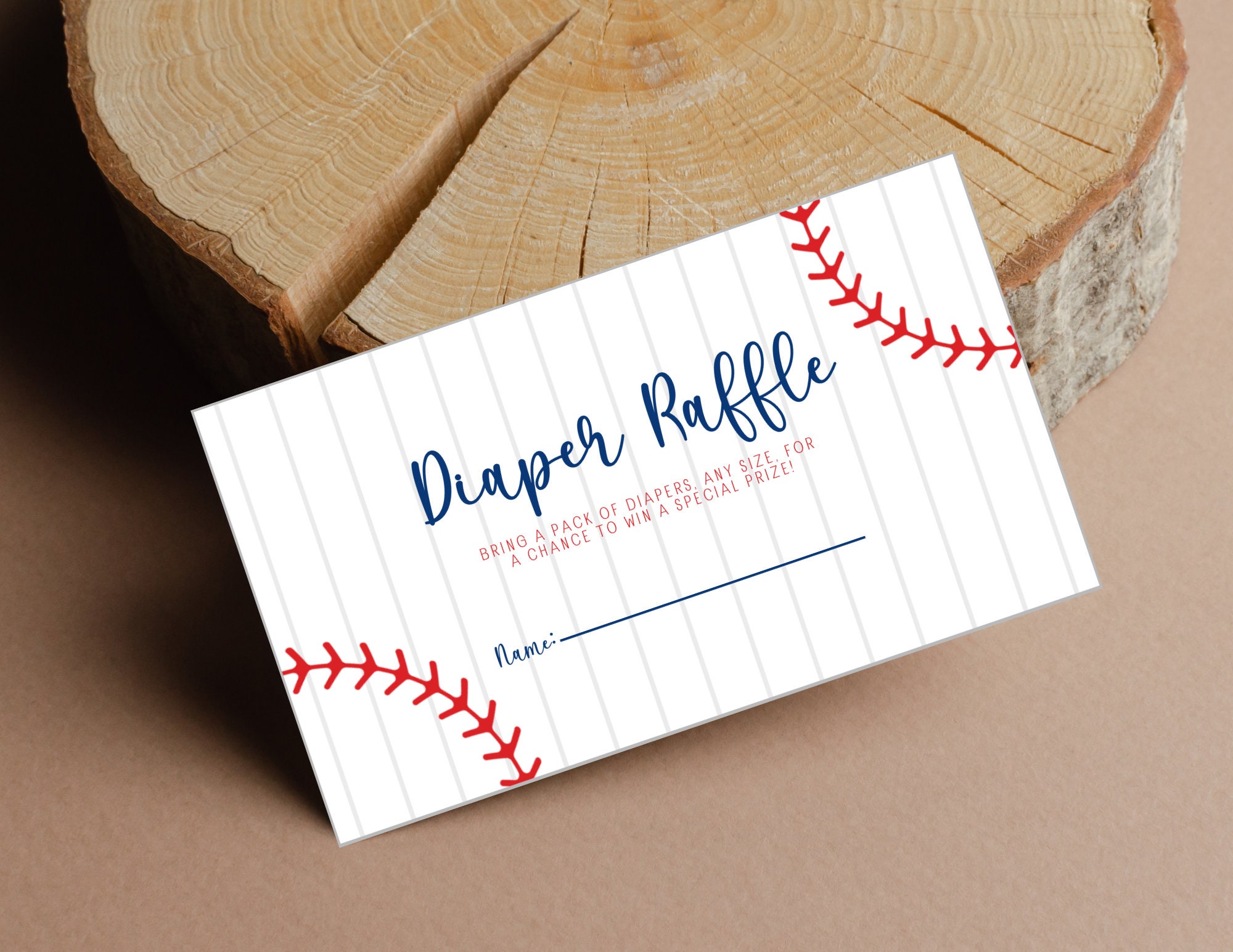 Baseball Raffle Card Baseball Baby Shower Diaper Raffle Cards | All Star Baby Shower ...