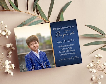 LDS Baptism Invitation Template | LDS Baptism Announcement | Latter-Day Saint Invitation | Religious Announcement | Mormon Announcement