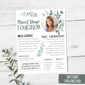 Conozca al maestro / Plantilla para maestros / Folleto de regreso a clases / Introducción para maestros / Carta para maestros / Boletín del aula / Recurso para maestros