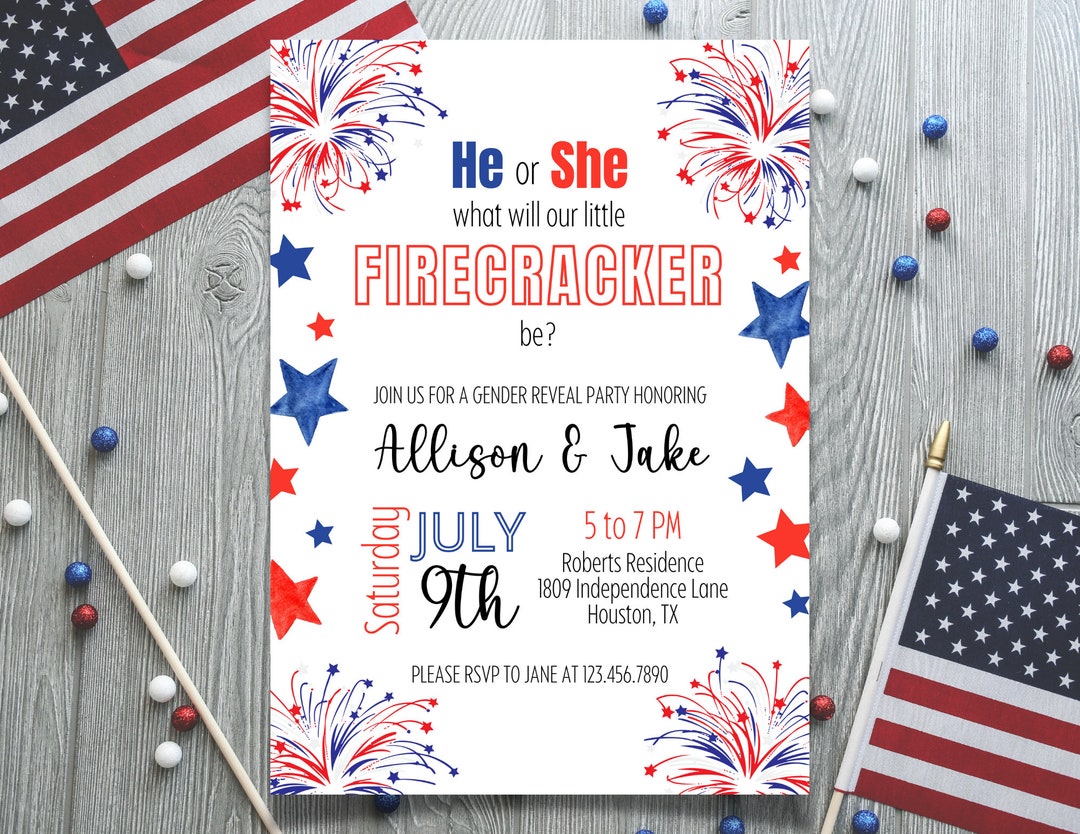 4th of july gender reveal ideas