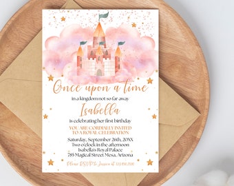 Once Upon A Time Birthday Invitation | Royal Ball Birthday Invitation | Princess Birthday Party Invitation | Castle Birthday Invitation