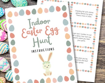 Indoor Easter Egg Hunt | Easter Scavenger Hunt | Easter Activity | Easter Games For Kids | Easter Printables | Easter Egg Hunt Invitation