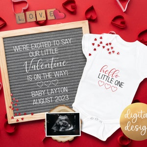 Anuncio de embarazo del Día de San Valentín Digital / Anuncio de embarazo digital / Anuncio de embarazo del tablero de cartas / Embarazo de Instagram