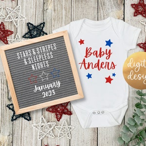 Anuncio de embarazo digital del 4 de julio / Anuncio de embarazo digital / Anuncio de embarazo del tablero de cartas / Embarazo de Instagram