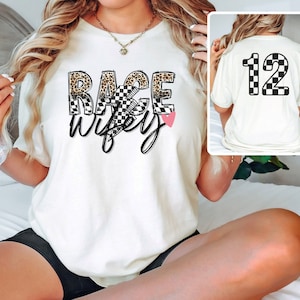 Race Wifey T-Shirt, Personalized Wife Race Shirt, Race Day Tee, Race Day Vibes, Race Season, Gifts for Racing, Motocross Shirt