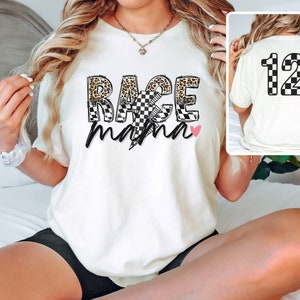 Race Mama T-Shirt Personalized Mama Race Shirt Race Day Tee Race Day Vibes Race Season Gifts for Racing Motocross T-Shirt