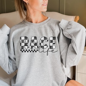 Race Life Sweatshirt, Personalized Race Sweatshirt, Race Day Tee, Race Day Vibes, Race Shirt, Gifts for Racing, Motocross Sweatshirt