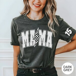 Race Mama Lightening Bolt Shirt Mama Race Shirt Race Day Tee Race Day Vibes Race Season Gifts for Racing Motocross T-Shirt Sports Mom Gifts
