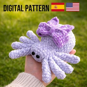 Spider Amigurumi Crochet Pattern PDF. Cute Animal Toy, Easy Pattern (ES, EN)