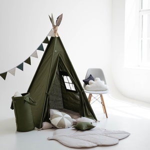 Teepee Tent + Floor Mat, Teepee Tent for Kids, Kids Teepee, Teepee Tent, Play Tent, Tent for kids