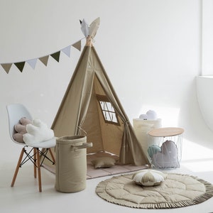 Teepee Tent + Floor Mat, Teepee Tent for Kids, Kids Teepee, Teepee Tent, Play Tent, Tent for kids