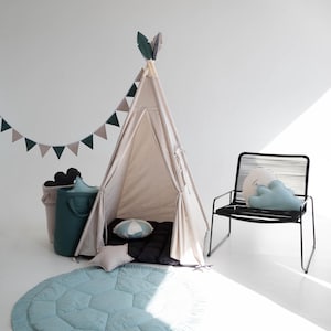 Teepee Tent + Floor Mat, Teepee Tent for Kids, Kids Teepee, Teepee Tent, Play Tent, Tent for kids