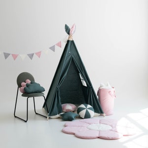 Teepee Tent + Floor Mat, Teepee Tent for Kids, Kids Teepee, Teepee Tent, Play Tent, Tent for kids