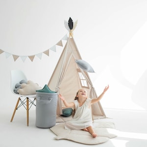 Teepee Tent + Floor Mat, Teepee Tent for Kids, Kids Teepee, Teepee Tent, Play Tent, Tent for kids