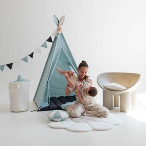 Teepee Tent + Floor Mat, Teepees, Tipi Tent, Teepee Tent for Kids, Kids Teepee, Teepee Tent, Play Tent, Tent for kids, Teepees for Sleepover
