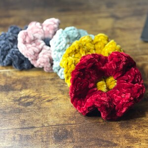 5er Pack jumbo Gehäkelte Scrunchies