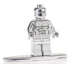 Chrome Lego MOC Minifigure SILVER SURFER MARVEL IRON MAN SPIDER DARTH VADER 2020 Chrome Lego MOC Minifigure SILVER SURFER MARVEL IRON MAN SPIDER DARTH VADER 2020