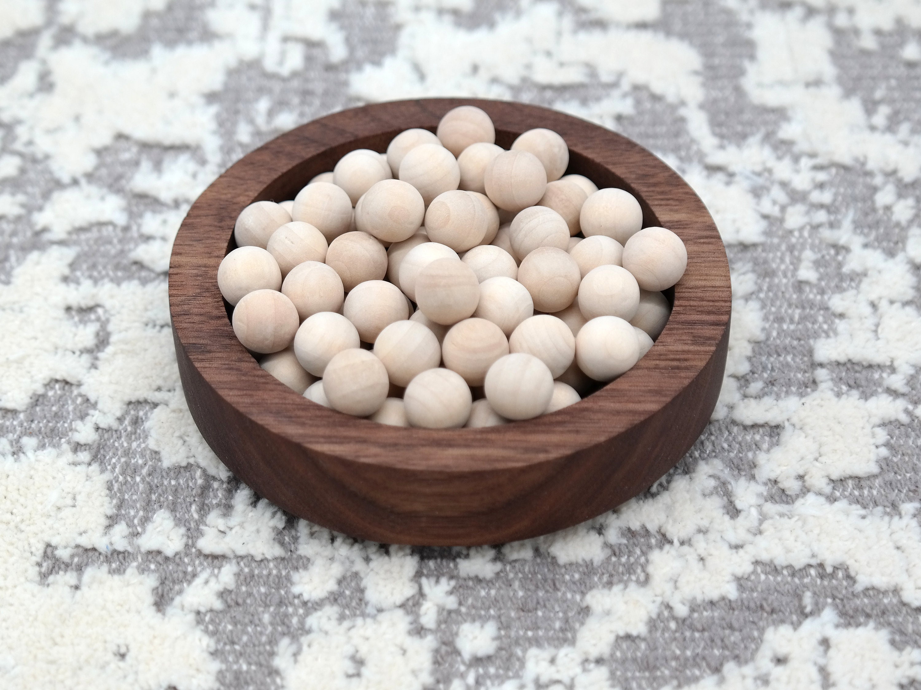 400pcs Small Half Wooden Beads for Crafts - Wooden Balls for Crafts
