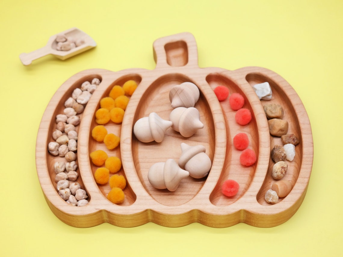 Thanksgiving sensory Pumpkin Sensory Tray Fine Motor Skills image 1