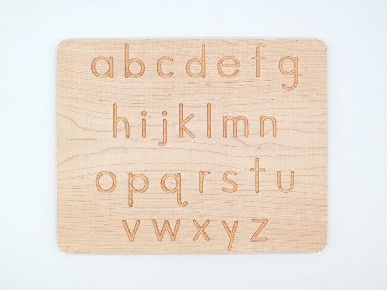Alphabet Tracing Board Wooden Alphabet ABC Board Montessori Etsy Canada