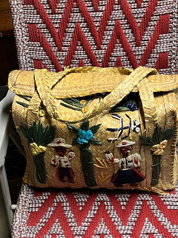 Beautiful hand-made wicker hand bag