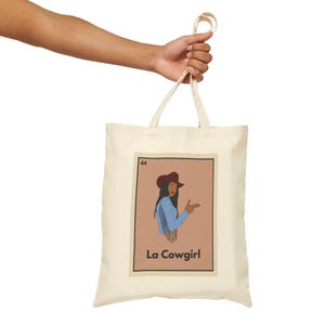 Bolsa de mano de lotería La Cowgirl / Bingo mexicano / Juego de cartas mexicano / Chica sureña / Latinas / Cartas de lotería modernas / Two Stepping / Texas