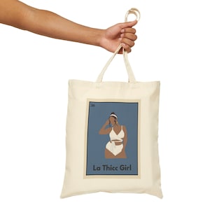 La Thicc Girl Loteria Tote Bag / Bingo Mexicano / Juego de Cartas Mexicano / Hot Girl Summer / LatinX / Curvy Girl / Cultura Hispana / Latinas /