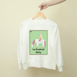Sudadera con tarjeta de lotería para niña de La Festival / Bingo mexicano / Juego de cartas hispano / Lotería moderna / Latinas / EDC / Coachella / Stagecoach