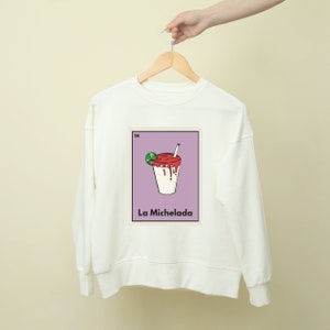 Sweatshirt La Michelada Loteria Card | Mexicaanse bingo | Spaans kaartspel | Moderne loterij | Latino's | Drankjes | Cerveza | Bier | Pittig