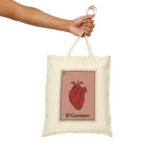La Corazon Loteria-kaart draagtas | Hart | Realistisch | Romantiek | Valentijnsdag | Dokter cadeau | Cardioloog | Mexicaanse bingo | LatijnsX