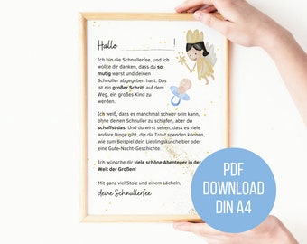 Pacifier weaning | Letter from the Pacifier Fairy | Reward | for pacifier fairy | PDF | DIN A4 | Print directly | Get rid of Nucki