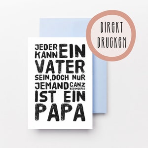 Cartão do dia dos pais | Imprimir diretamente | Download digital | Ideia de presente para o pai | Imprimir instantaneamente | Cartão postal para pais