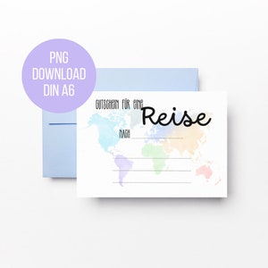 Voucher travel | Gift Voucher Template | Print directly | Gift idea for traveling together | Travel voucher | City trip