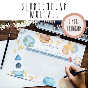 Space Lesson Plan with Astronaut | print directly | Digital File | planets | Instant download