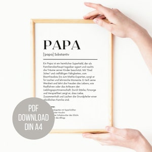 Gift idea for dad/father | Print directly | Last minute gift | Dad Print | Personal Gift | A4 print | Print yourself
