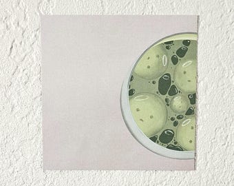 matcha X green guys wall print, digital art, Smiski, printable art