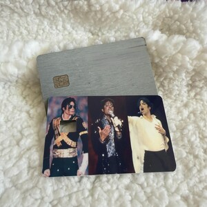 Michael Jackson Inspired Card Sticker Skin, Credit Card Decal, Music Gift, Chip Card Protector, Wallet Accessory, Card Wrap Sticker image 9