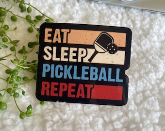 Pickleball Vinyl Sticker: Waterproof Laptop/Water Bottle Decal