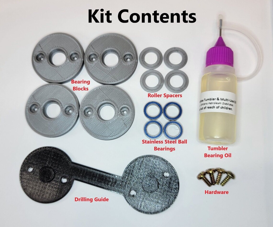 Harbor Freight Chicago Electric Dual Drum Rock Tumbler Ball Bearing UPGRADE KIT Etsy