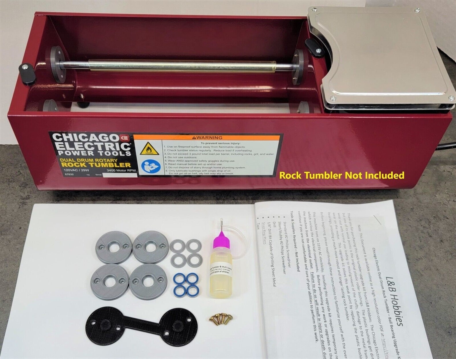 Harbor Freight Chicago Electric Dual Drum Rock Tumbler Ball Bearing