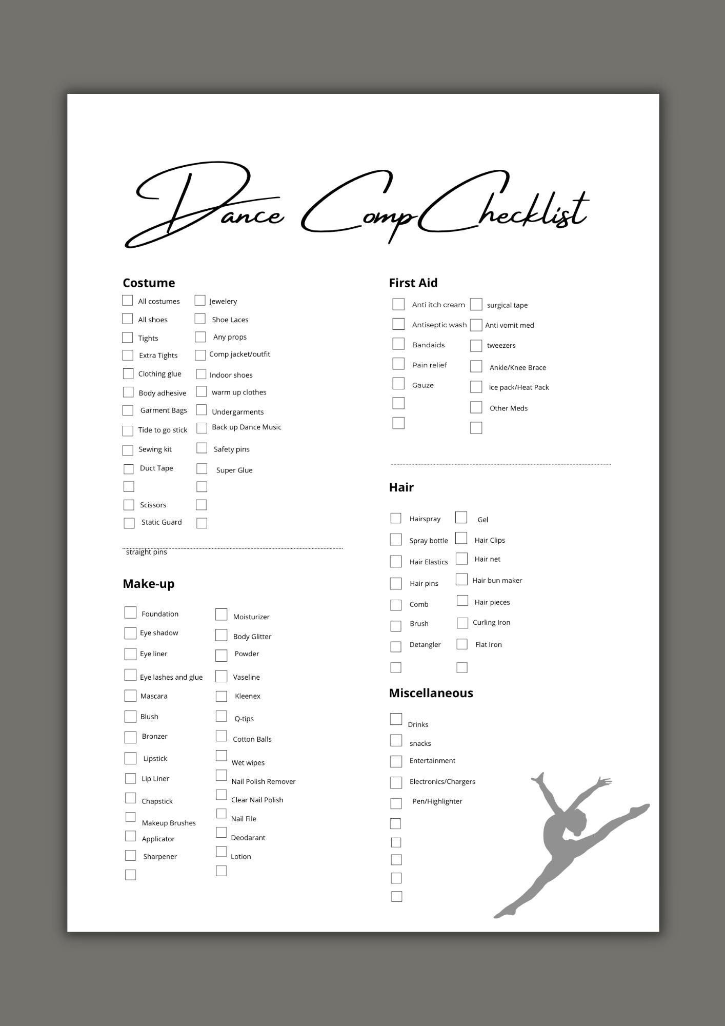 Dance Competition Printable Bundle Dance Garment Bag Labels Dance
