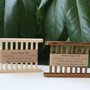 Bamboo Wood Soap Dish/Soap Dish/Soap Holder/Soap Saver