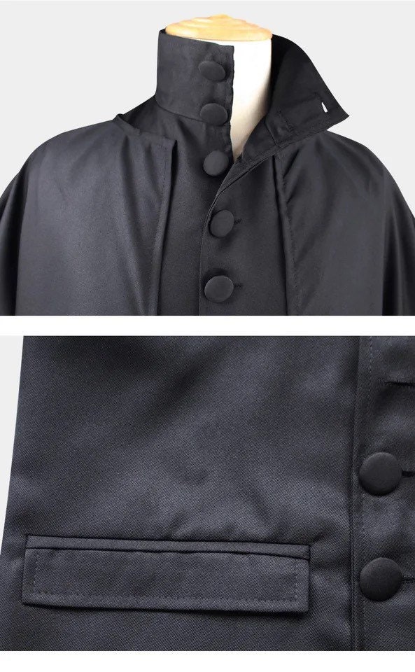 Severus Snape Inspired Wizard Tunic and Cape, Cosplay, Mens Halloween ...