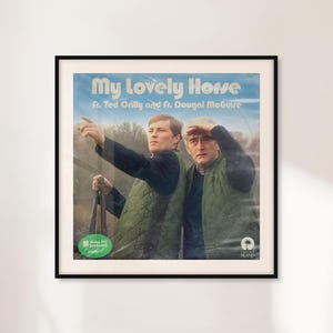 Father Ted Art Print, My Lovely Horse Poster, Vinyl Record Design, Gift for Father Ted Fans, Funny Gift for Irish Friends