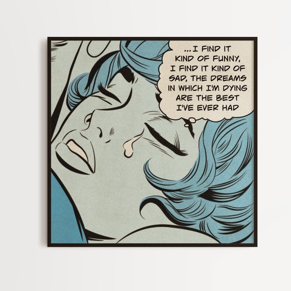 Tears for Fears Inspired Art Print - Roy Lichtenstein, Andy Warhol Retro Comic Book Style Poster